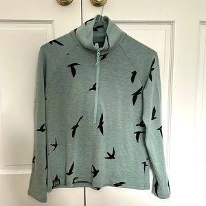 NWOT Oiselle Wazzie Wool Jacquard Half Zip - Medium
